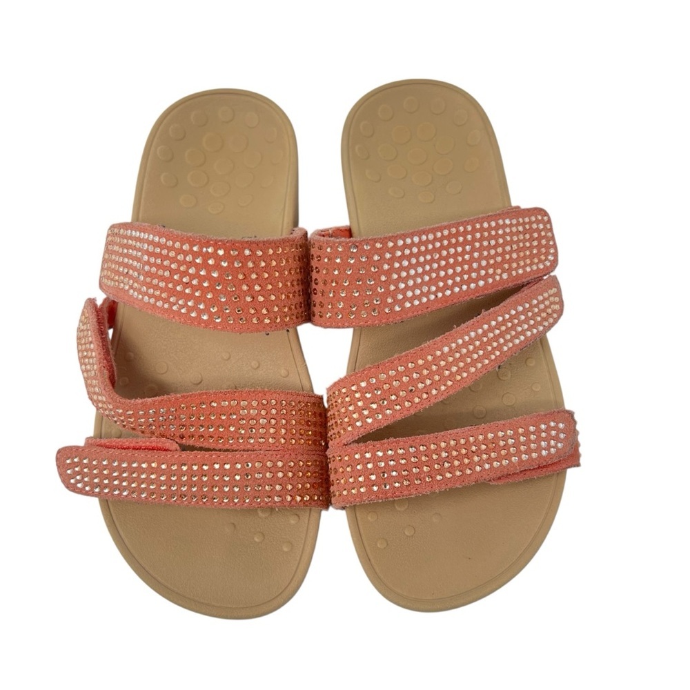 Vionic Red Rhinestone Strap Sandals - Picture 5 of 9